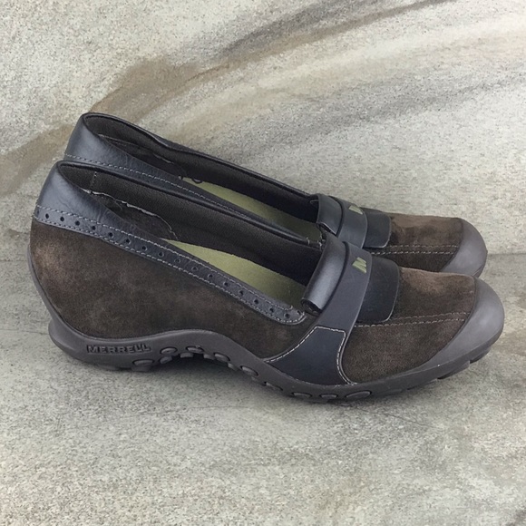 Merrell Plaza Suede Mary Janes Shoes - Picture 3 of 8